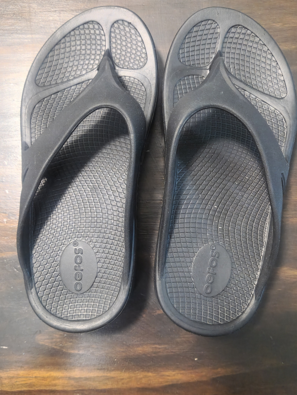 OOFOS OOriginal Recovery Flip Flop Thong Sandals Black Women's Size 7 - Picture 6 of 9